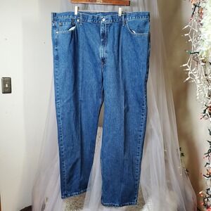 Levi's 550 Mens Relaxed Fit Blue Denim Jeans Size 50x32 Classic Rugged‎ Cotton